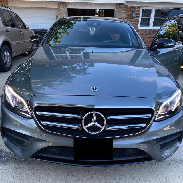 A car parked in a residential driveway