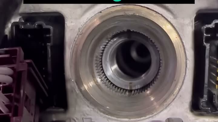 Close mechanical detail of a steering column assembly